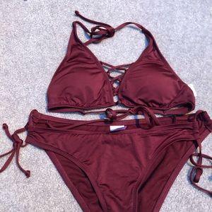 Maroon bikini